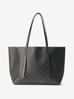 By Malene Birger Bags^Abigail Printed Tote Bag Dark Chokolate