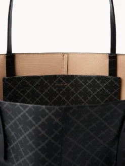 By Malene Birger Bags^Abrille Printed Tote Bag Charcoal