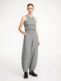 By Malene Birger Tops^Amani Organic Cotton Tank Top Grey Melange
