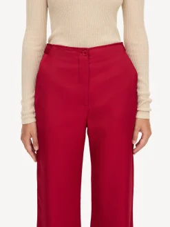 By Malene Birger Trousers^Amores High-waisted Trousers Jester Red