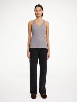By Malene Birger Tops^Anisa Organic Cotton Tank Top Grey Melange