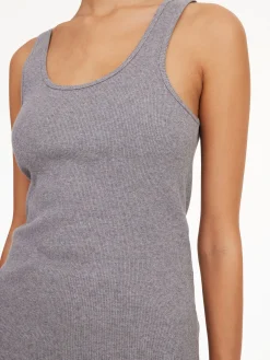 By Malene Birger Tops^Anisa Organic Cotton Tank Top Grey Melange