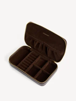 By Malene Birger Beauty Bags^Aya Cher Leather Beauty Case Dark Brown