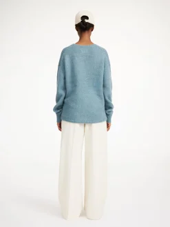By Malene Birger Knitwear^Briella Mohair-blend Sweater Cool Water