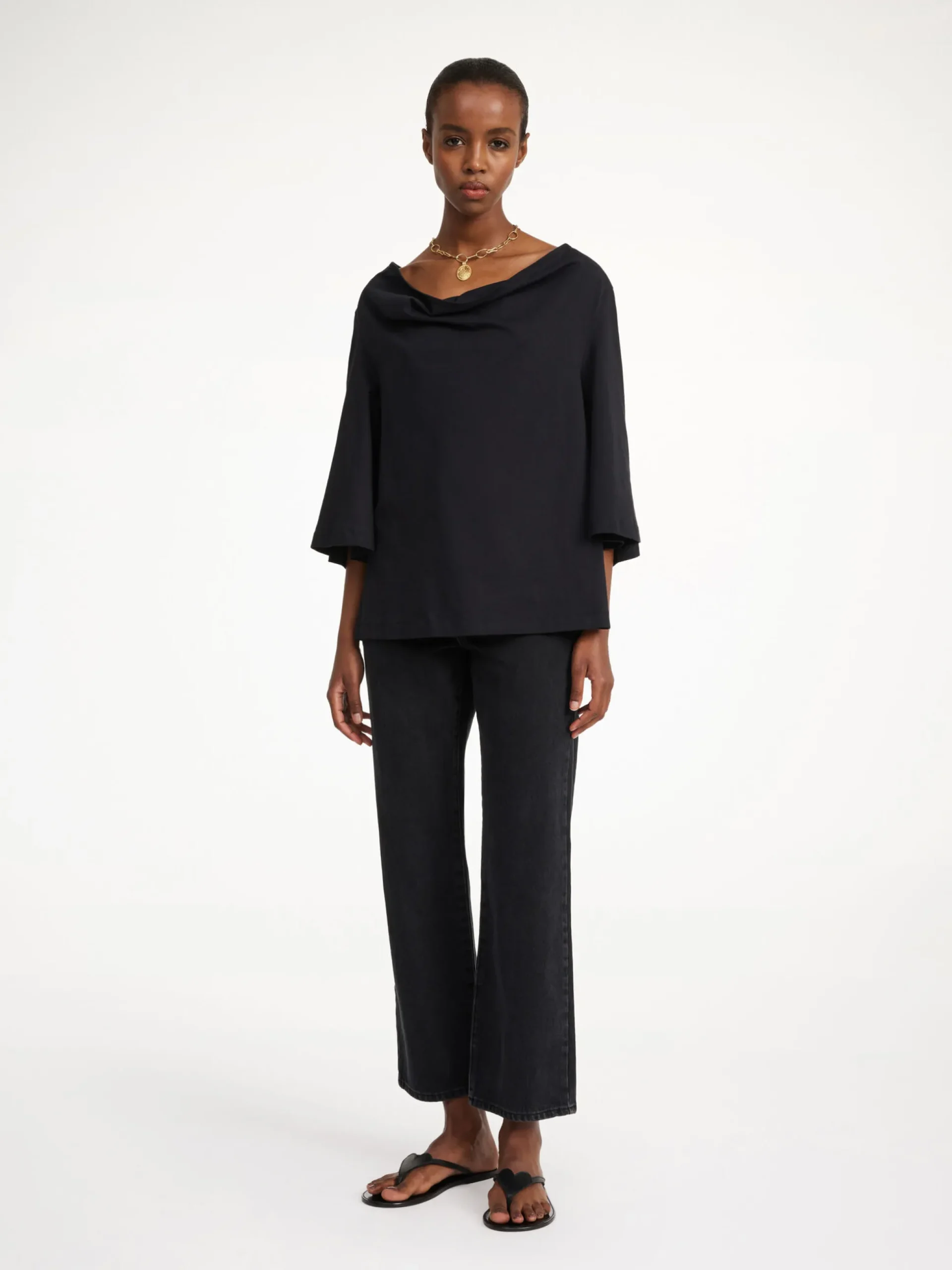 By Malene Birger Tops^Bryar Organic Cotton T-shirt Black