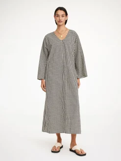 By Malene Birger Dresses^Calynn Organic Cotton Dress Black monogram