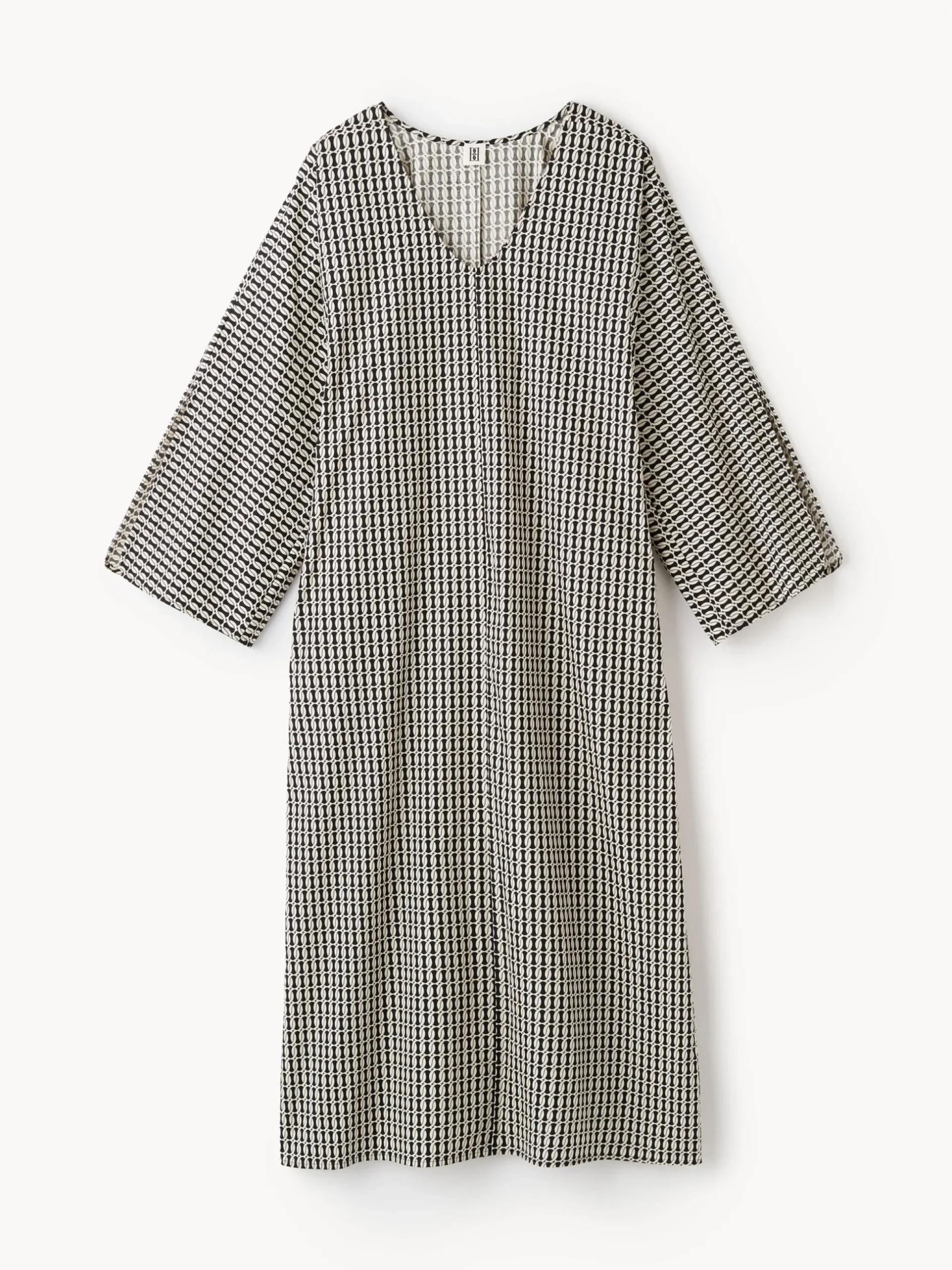 By Malene Birger Dresses^Calynn Organic Cotton Dress Black monogram