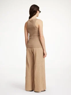 By Malene Birger Trousers^Campine Wide-leg Trousers Tannin