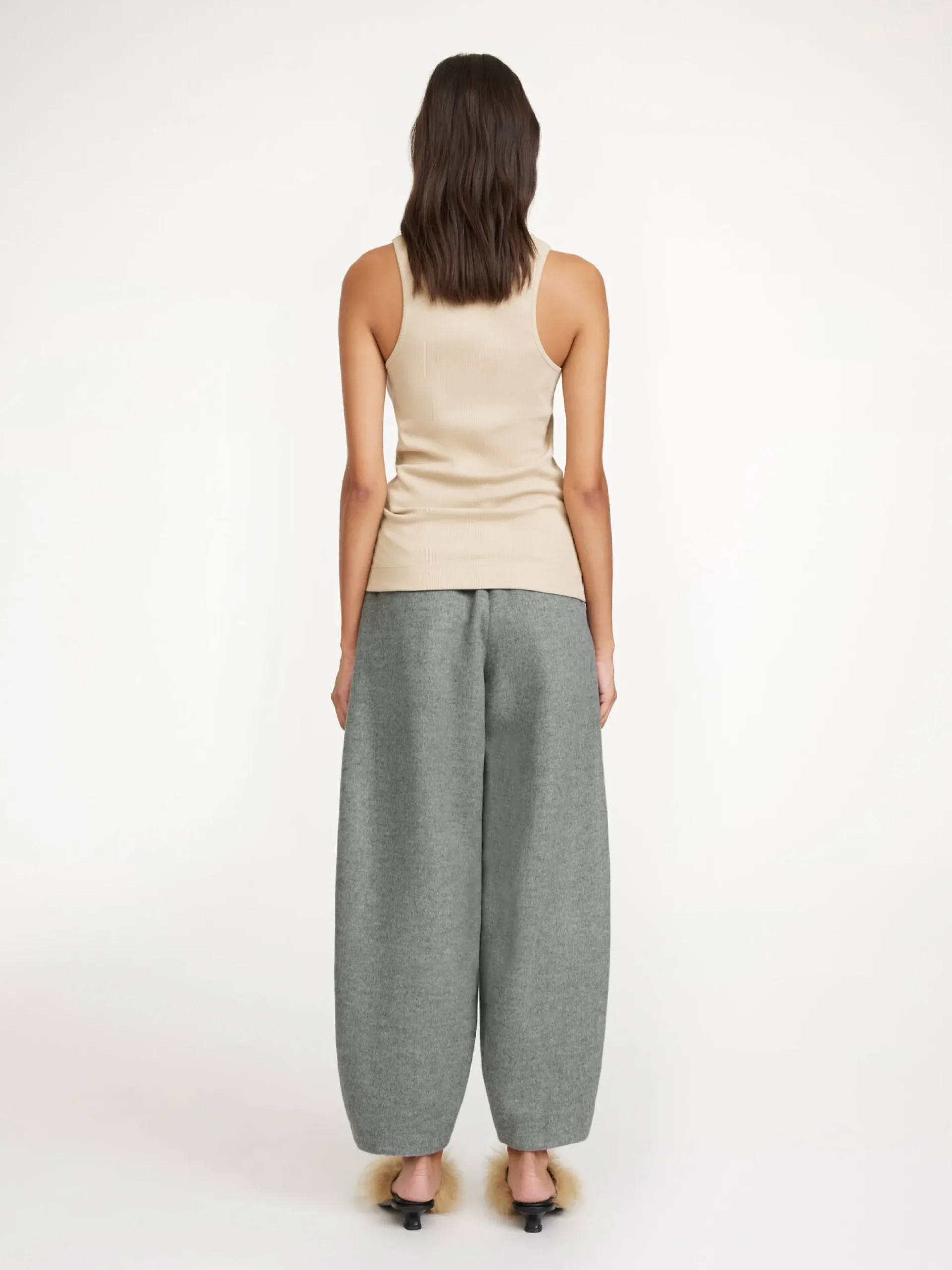 By Malene Birger Trousers^Carlien Wool Trousers Grey Melange