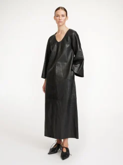 By Malene Birger Dresses^Cebello Leather Maxi Dress Black