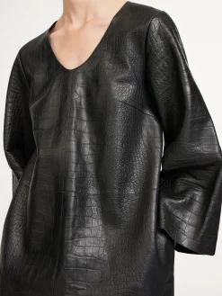 By Malene Birger Dresses^Cebello Leather Maxi Dress Black