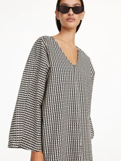 By Malene Birger Dresses^Ceila Organic Cotton Dress Black monogram