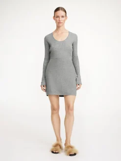 By Malene Birger Skirts^Chambray Mini Skirt Grey Melange