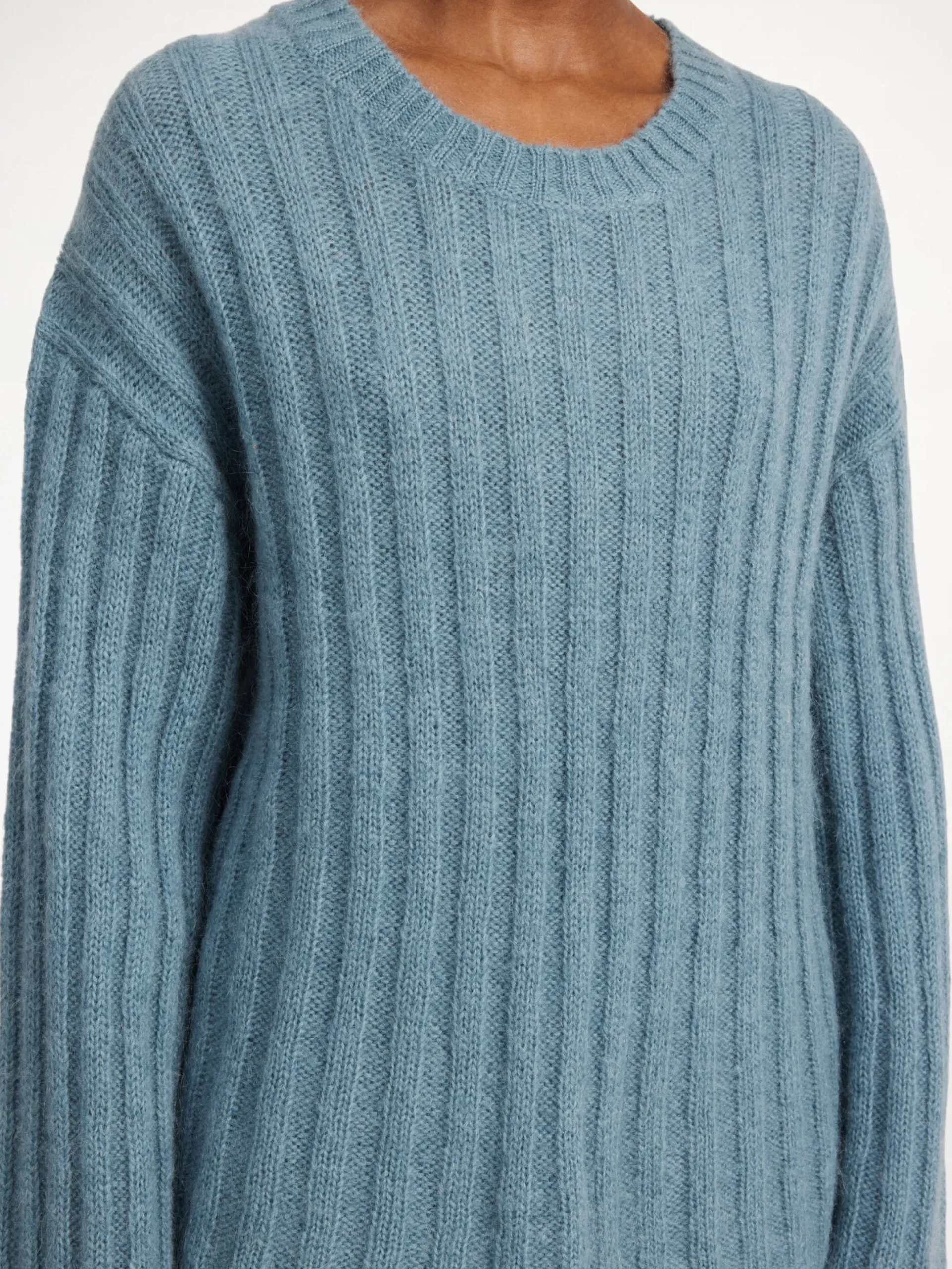 By Malene Birger Knitwear^Cierra Ribbed Sweater Cool Water