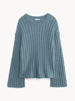 By Malene Birger Knitwear^Cierra Ribbed Sweater Cool Water