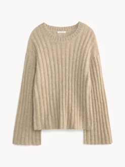 By Malene Birger Knitwear^Cierra Ribbed Sweater Twill Beige