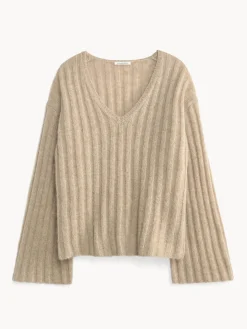 By Malene Birger Knitwear^Cimone Ribbed Sweater Twill Beige