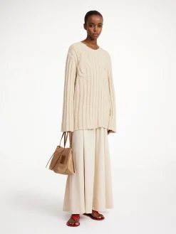 By Malene Birger Knitwear^Cirra Ribbed Sweater Oyster Gray