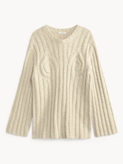 By Malene Birger Knitwear^Cirra Ribbed Sweater Oyster Gray