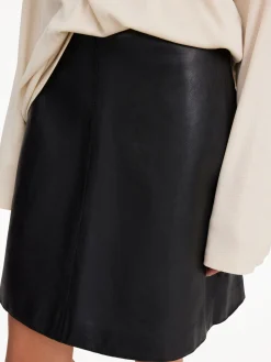 By Malene Birger Skirts^Coras Leather Mini Skirt Black