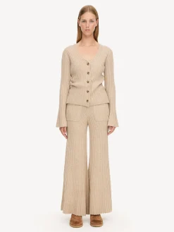 By Malene Birger Knitwear | Trousers^Crissy Wool Trousers Twill Beige