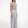 By Malene Birger Trousers^Cymbaria High-waist Trousers Grey Melange