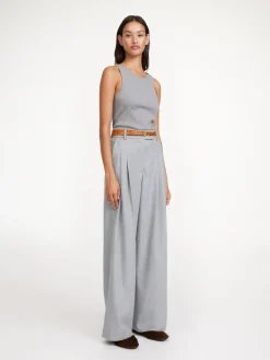 By Malene Birger Trousers^Cymbaria High-waist Trousers Grey Melange