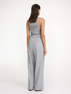 By Malene Birger Trousers^Cymbaria High-waist Trousers Grey Melange