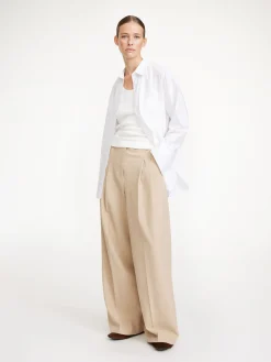 By Malene Birger Trousers^Cymbaria High-waisted Trousers Cinnamon Brown