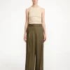 By Malene Birger Trousers^Cymbaria High-waisted Trousers Dark olive