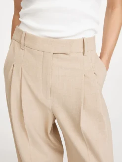 By Malene Birger Trousers^Cymbaria High-waisted Trousers Cinnamon Brown