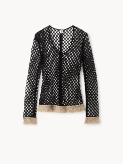 By Malene Birger Shirts & Blouses^Cymbeline Crochet Top Black