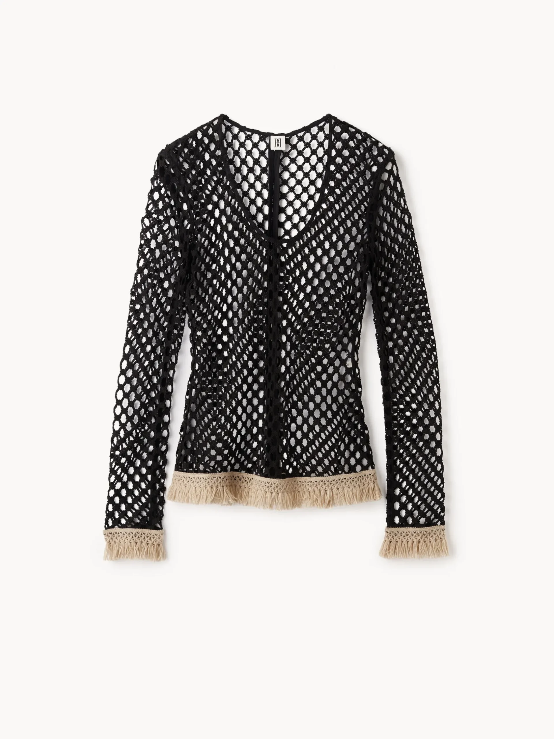 By Malene Birger Shirts & Blouses^Cymbeline Crochet Top Black
