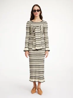 By Malene Birger Knitwear | Dresses^Damira Maxi Dress Black stripe