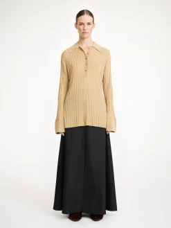 By Malene Birger Knitwear^Delphine Rib-knit Sweater Warm Sand