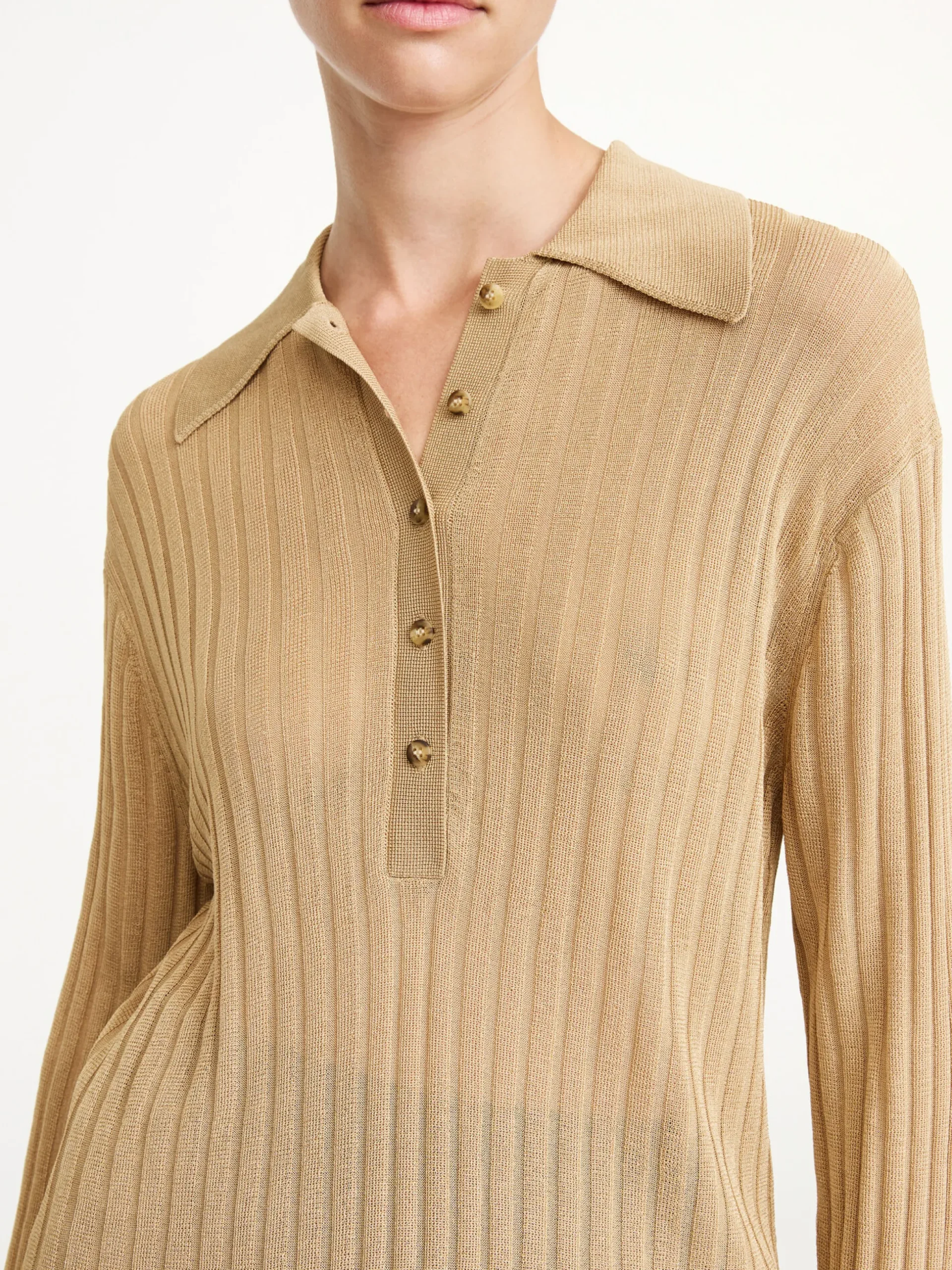By Malene Birger Knitwear^Delphine Rib-knit Sweater Warm Sand