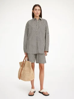 By Malene Birger Shirts & Blouses^Derris Organic Cotton Shirt Black monogram