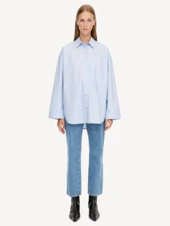 By Malene Birger Shirts & Blouses^Derris Organic Cotton Shirt Periwinkle Blue