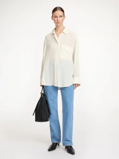 By Malene Birger Shirts & Blouses^Derris Organic Silk Shirt Whisper White