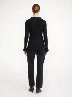 By Malene Birger Knitwear^Devora Rib-knit Cardigan Black