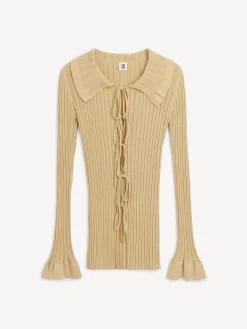 By Malene Birger Knitwear^Devora Rib-knit Cardigan Warm Sand