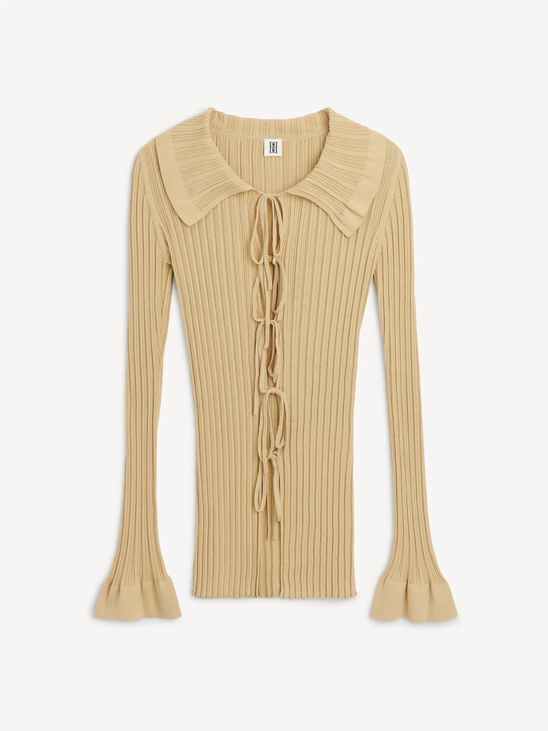 By Malene Birger Knitwear^Devora Rib-knit Cardigan Warm Sand