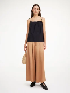 By Malene Birger Trousers^Dorite Wide-leg Trousers Tobacco Brown