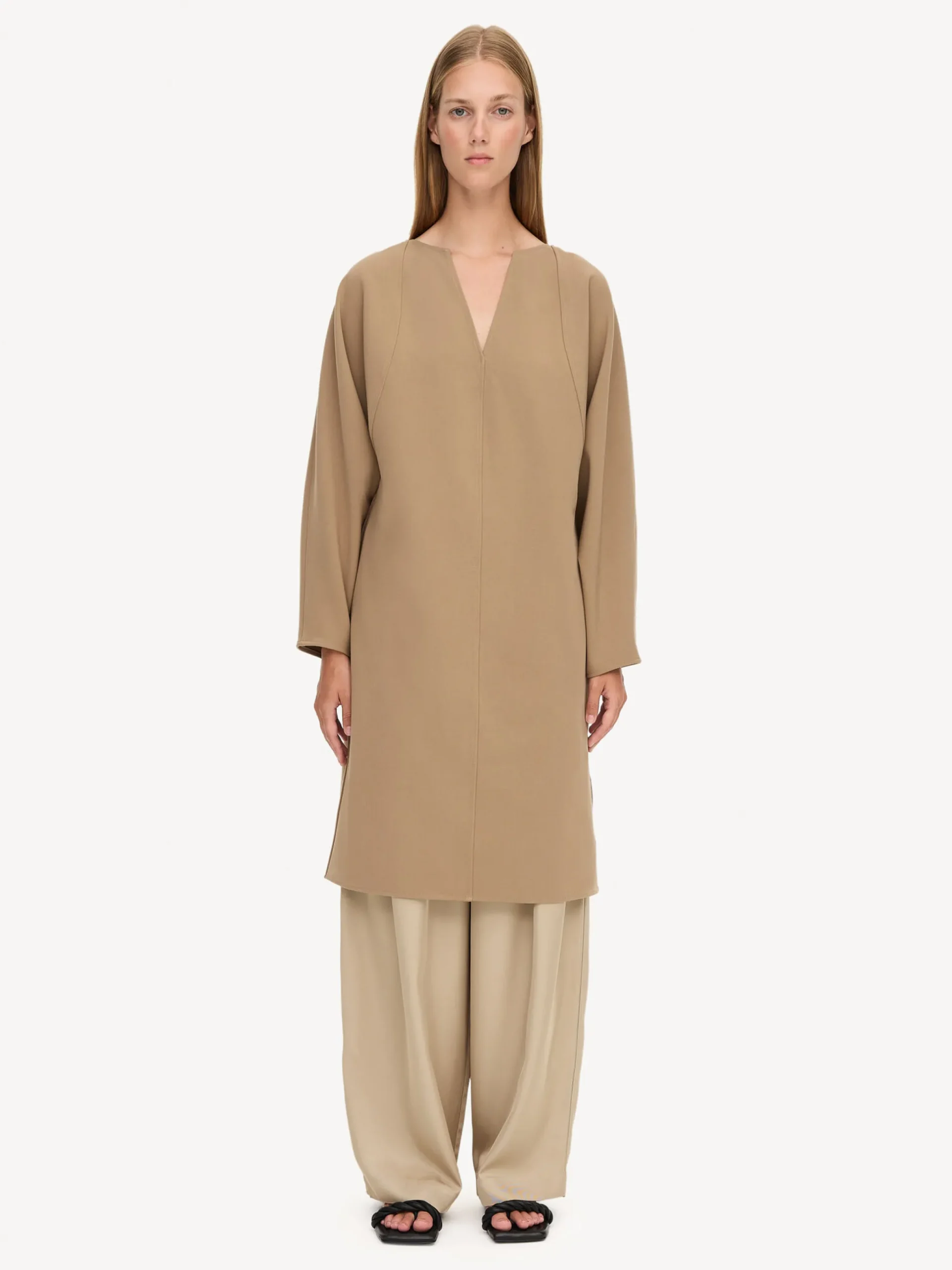 By Malene Birger Dresses^Elvina Midi Dress Elmwood Beige