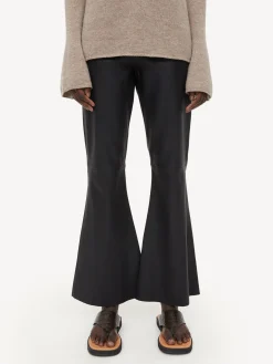 By Malene Birger Trousers^Evyline Cropped Leather Trousers Black