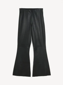 By Malene Birger Trousers^Evyline Cropped Leather Trousers Black