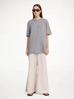 By Malene Birger Tops^Fayeh Organic Cotton T-shirt Grey Melange