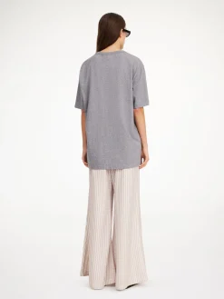 By Malene Birger Tops^Fayeh Organic Cotton T-shirt Grey Melange