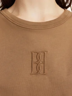 By Malene Birger Tops^Fayeh Organic Cotton T-shirt Shitake