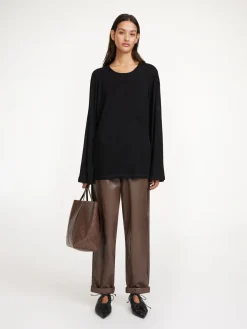 By Malene Birger Tops^Fayeh Oversized Longsleeve Black
